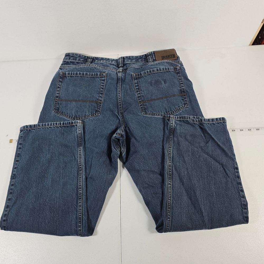 Duluth Trading Co Mens Jeans 36x30 Blue Denim Straight‎ Fit Cotton Work Casual - Picture 2 of 9